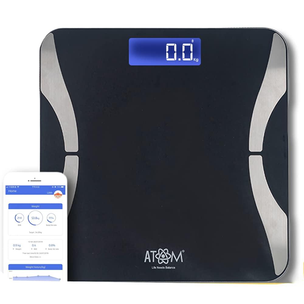 Atom XS ATOM Smart Bluetooth Digital BMI Scale With 19 Body Compositon Parameters Synced with Mobile App |Smart BMI Scale 180Kg | Atom A 1010 Smart Personal Scale