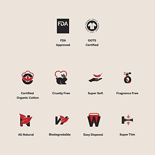 THE WOMAN'S COMPANY The Woman's Company Day Sanitary Pads for Women Value Pack of 16 | Organic Cotton Napkins Antibacterial, Biodegradable & Rash-Proof Pad for Regular Flow