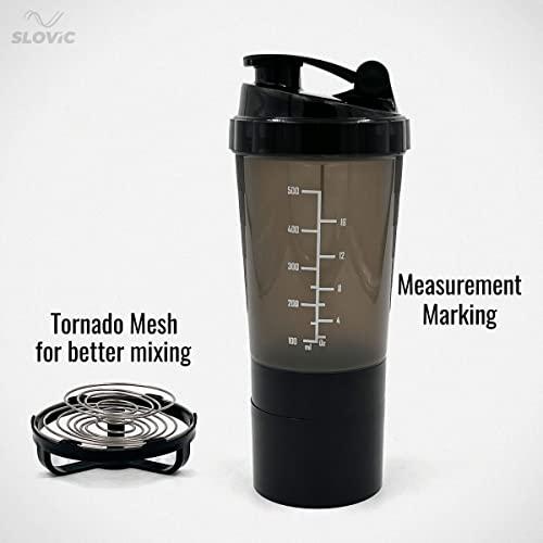 SLOVIC SLOVIC Shakers for Protein Shake, Plastic Free Gym Bottles for Men, Odor free Protein Shaker Bottles for Protein Shake, Leakproof Gym Shaker Bottle