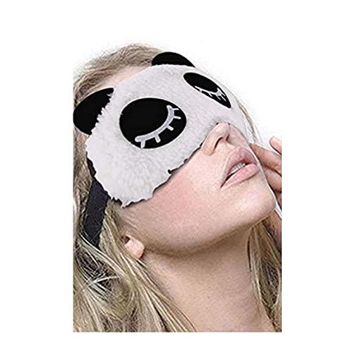 Geekmonkey Geekmonkey Panda Sleeping Plush Eye Mask And Blind Fold Nap Eye Shade Cartoon Blindfold Sleep Eyes Cover Sleeping Travel Rest Eye Patch Sleep Mask (eyemask-Single Dot eyes)