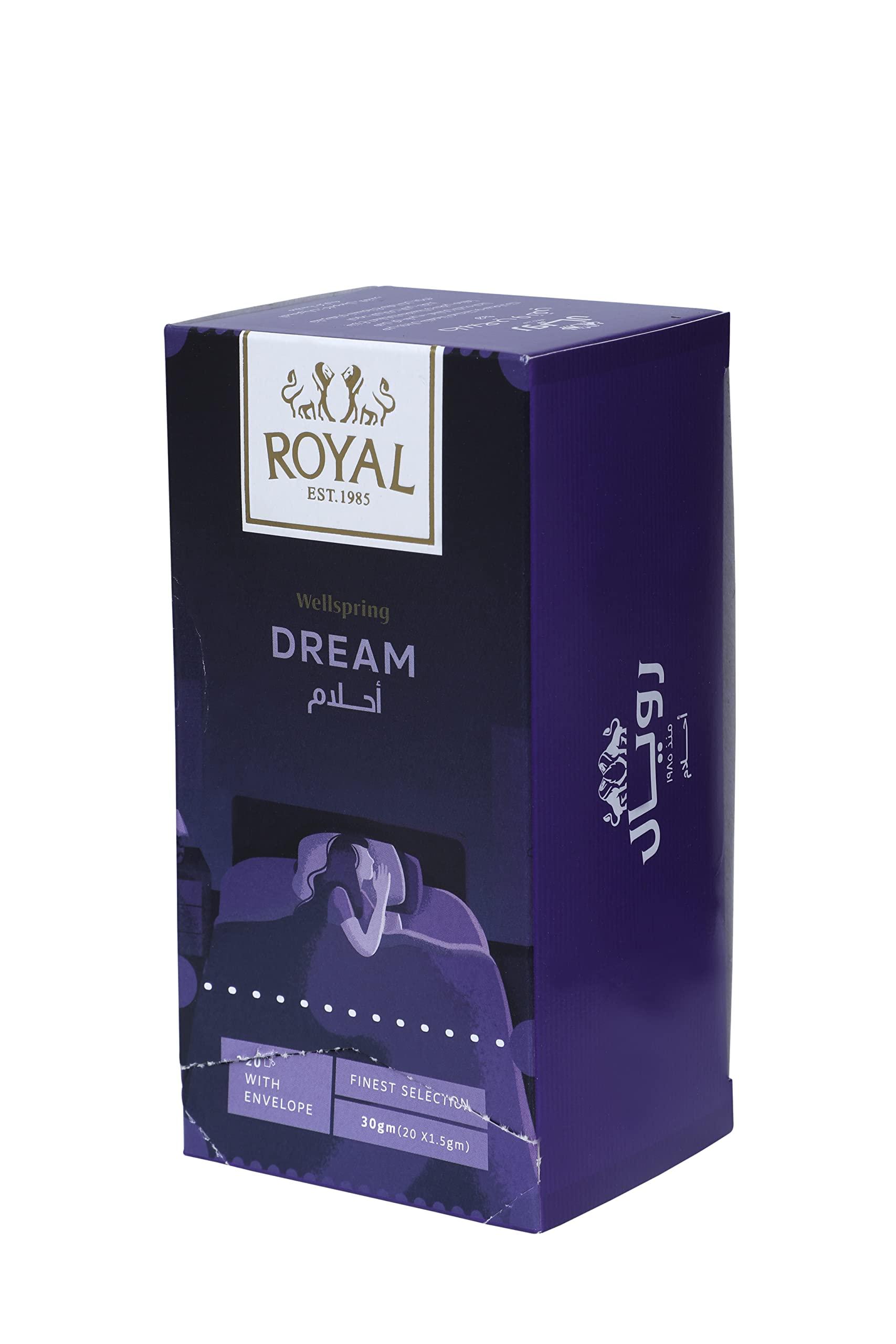 REGIME TEA Royal Regime Tea Wellness Dream Pure & Natural, Chamomile Calm Tea Flakes, 40 Grams 20 Tea Bags (Product of Egypt)