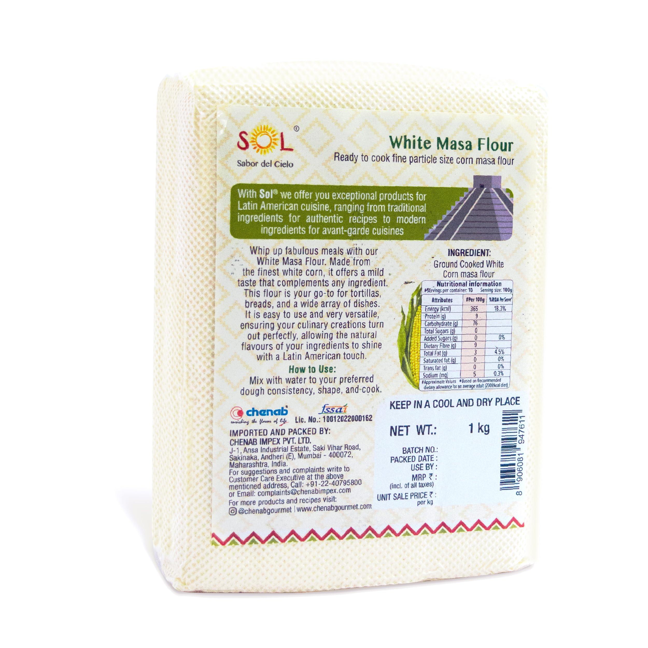 Sol Sol White Corn Masa Flour, 1kg
