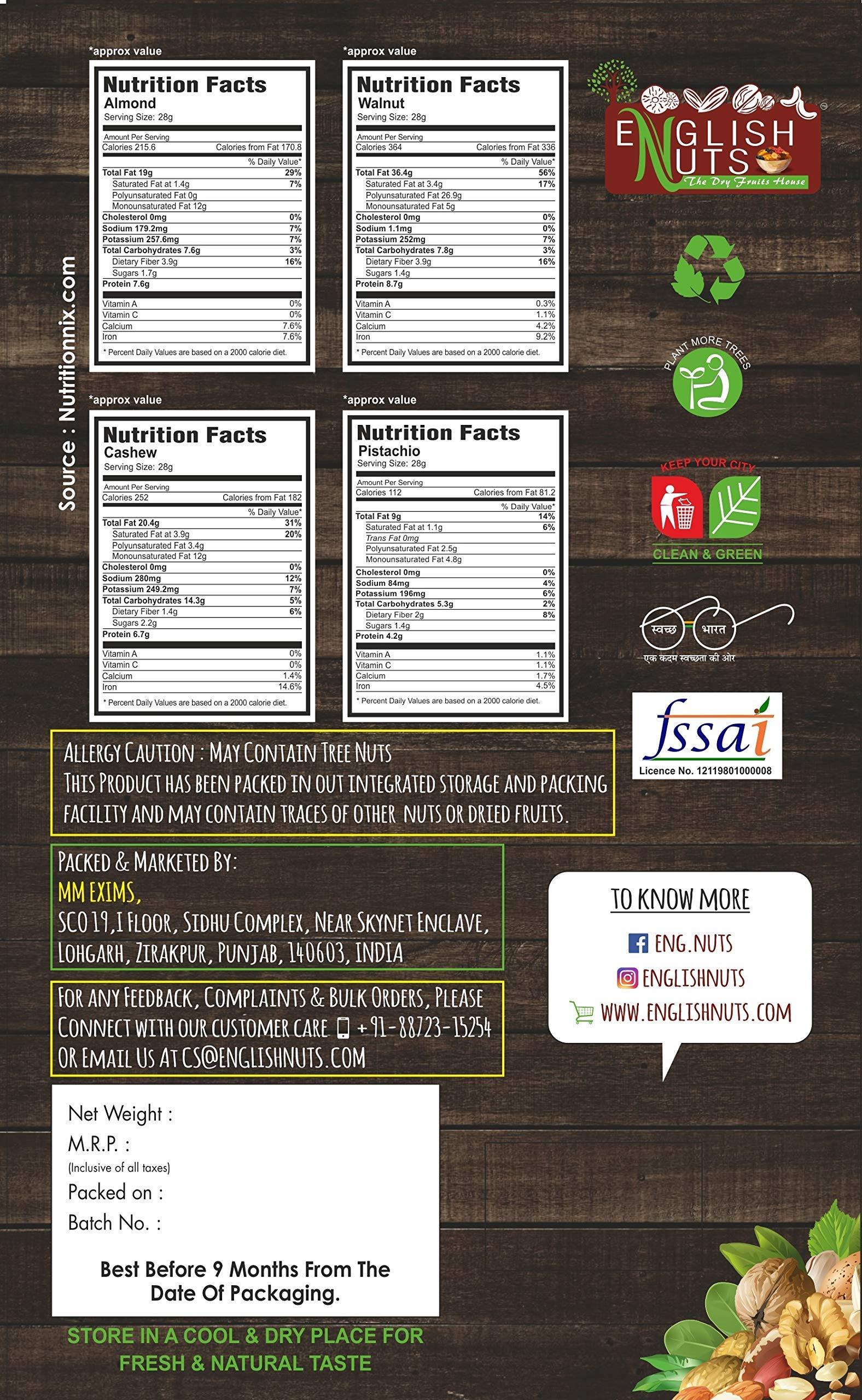 ENGLISH NUTS ENGLISH NUTS Premium White Walnut KERNLES 500 Grams Pack of 2 X 250 Grams