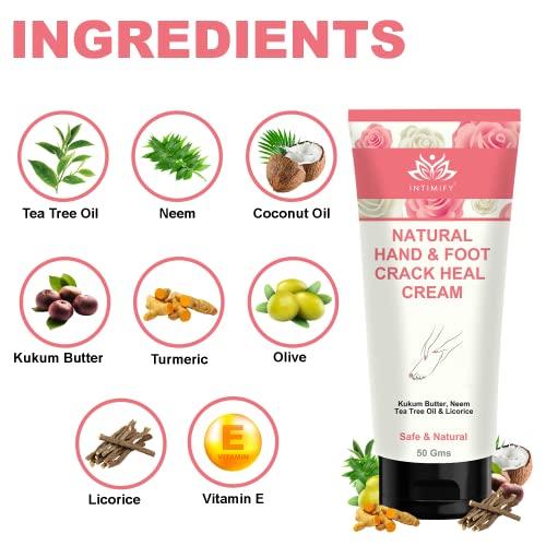 INTIMIFY INTIMIFY Foot Cream for Cracked Heels, Foot Cream For Dry Feet, Foot Crack Cream For Women & Men 50 gm (Pack of 1)