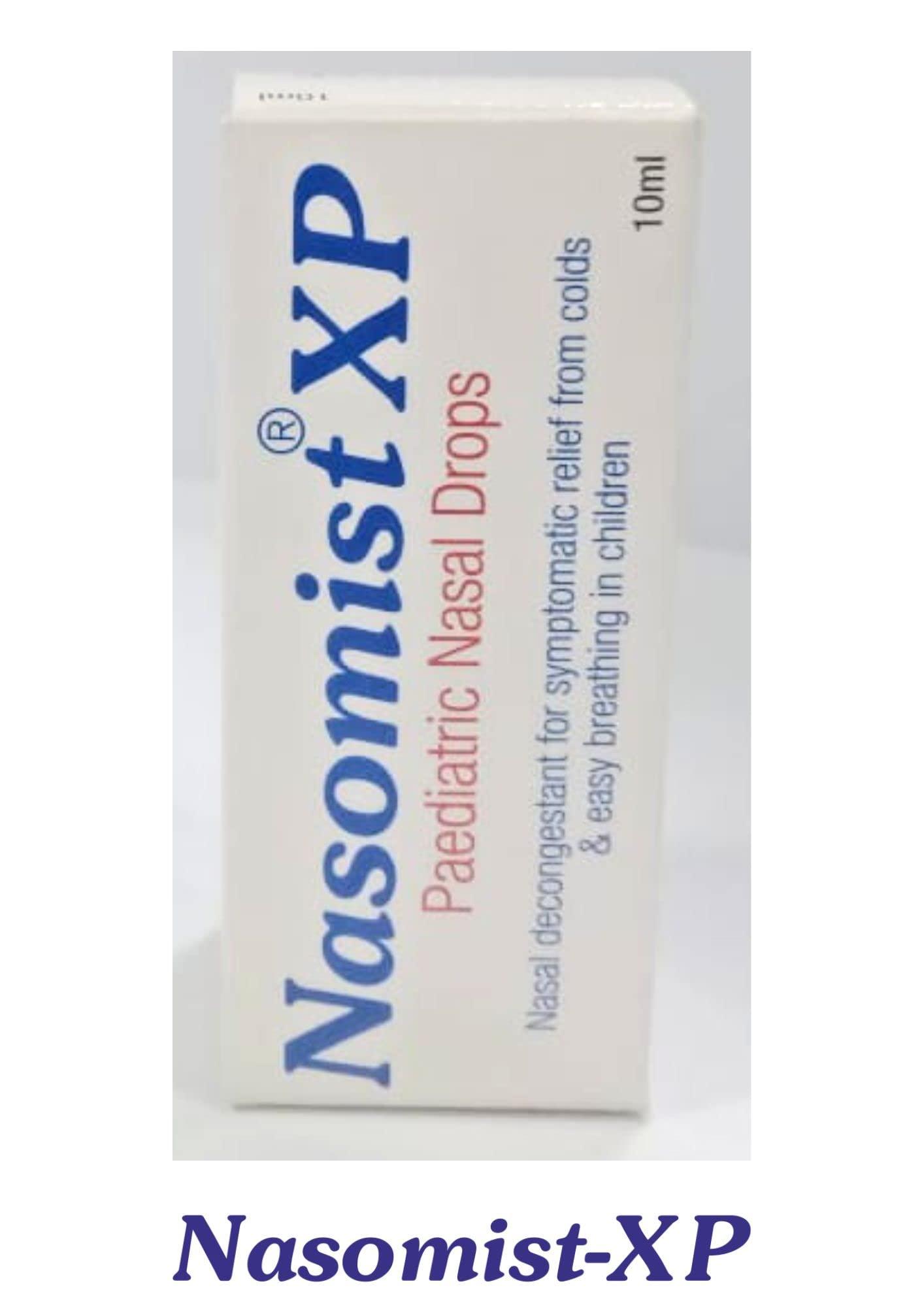Nasomist Nasomist Xp Drops : Instant Nasal Decongestant for Children - for Symptomatic Relief from Symptoms Associated with Nasal Congestion Pack Of 4