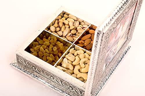 SHRI JAIN GROCERY SHRI Jain Grocery Dry Fruits Gift Box/Hamper Items (75 gm Each)(5) (Almond, Rasin, Cashew and Pista)