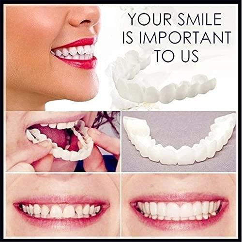icehao Teeth Brace Cover Instant Smile Teeth Veneers Beautiful Smile Dentures Veneers Fake, Veneers Dentures Socket for Women and Men, Dental Veneers for Temporary Tooth 2pcs Repair