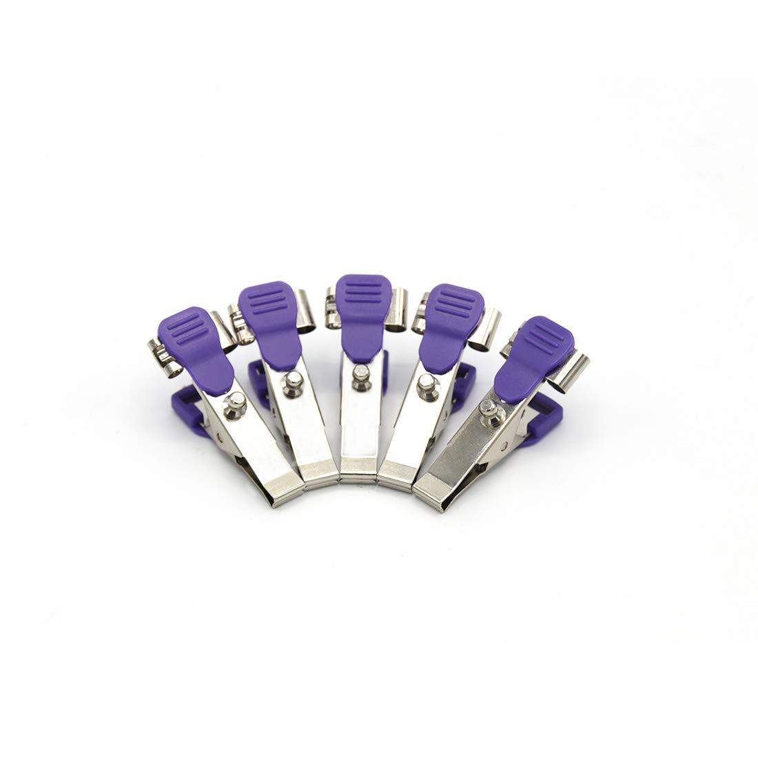 Sino-K EKG Clip,Universal EKG/ECG Veterinary Alligator Electrode Clip, Reusable Limb Clip Clamp Adapters for Electrode Resting Tabs, Snap Pinch Needle Banana Package of 5