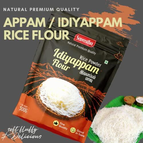 Savastha Savastha Idiyappam Flour 1kg | Appam Puttu Pathiri Flour | Natural Roasted Rice Flour Powder for Soft Fluffy and Tasty Breakfast Food | 1 kg pack