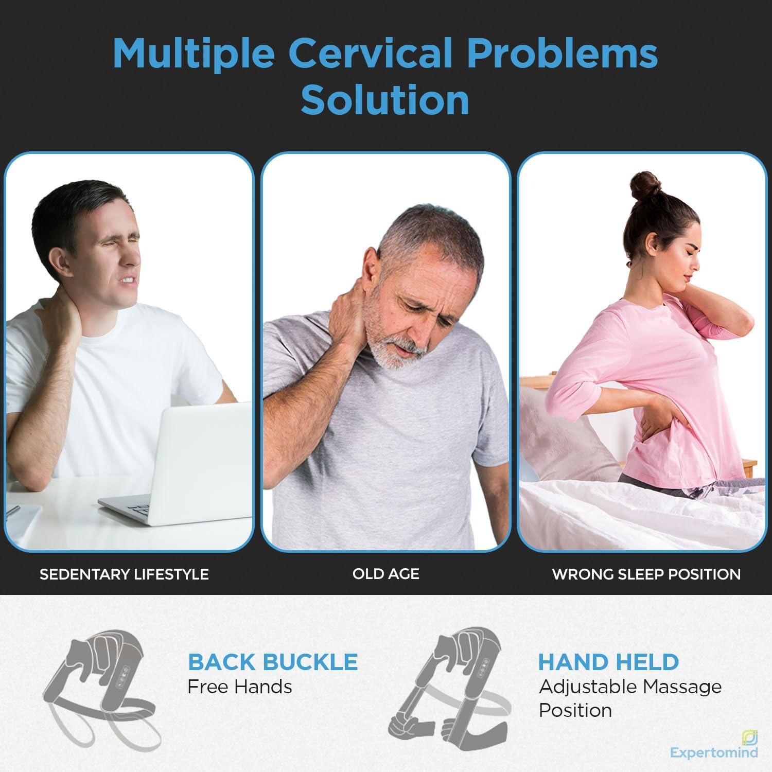 ASTIKAYA ASTIKAYA Neck and Shoulder Massager with Heat, Neck Massager, Shiatsu Neck and Back Massager with Heat Electric Shoulder Massagers, Deep 6D Kneading Massager Machine