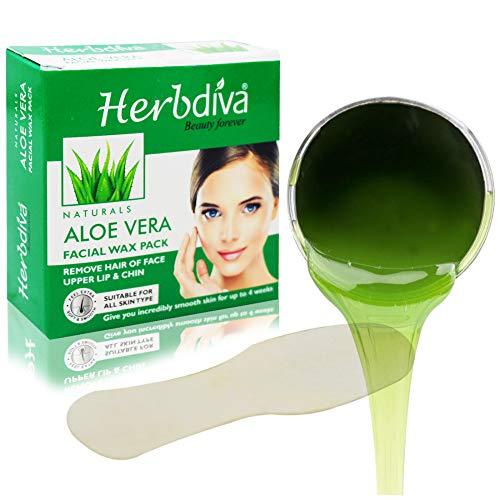 HERBDIVA Herbdiva Katori Facial Wax Aloe Vera, 80g (Pack of 4)
