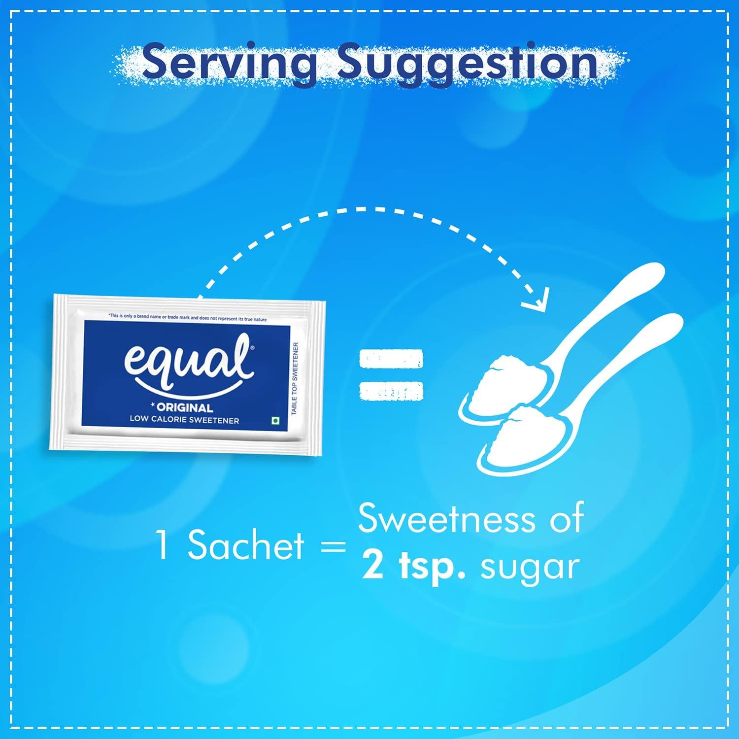 Generic Equal Sweetener, Sugar Free, Low Calories, Sugar - 100 Sachets,(Pack of 3)