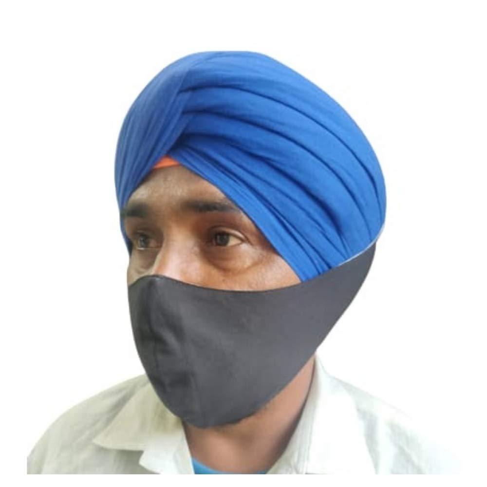 Shaila's Couture Reusable Fabric Face Mask (Black, Blue, Charcoal, Without Valve, Pack of 3) for Unisex