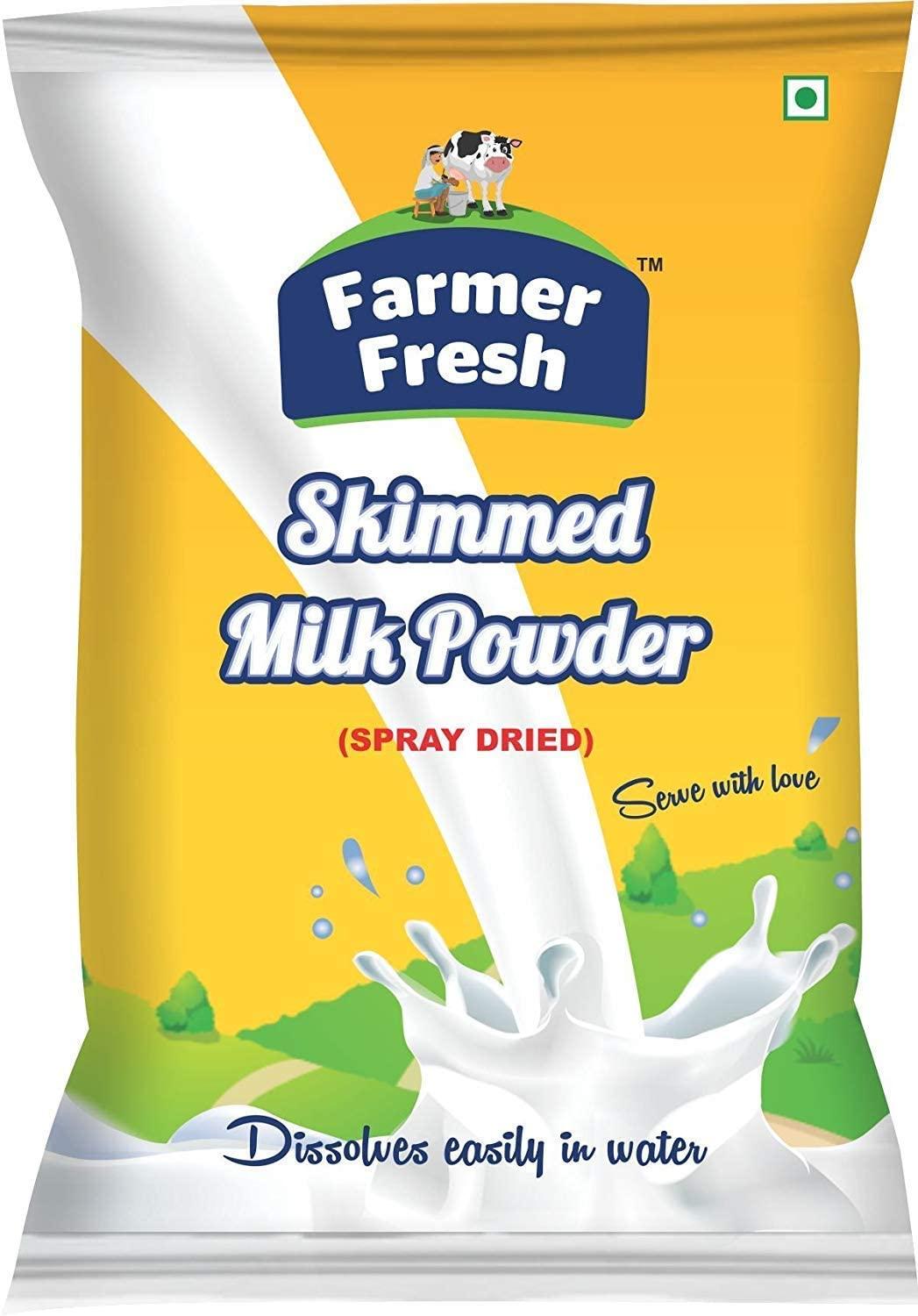 Farmer Fresh Farmer Fresh All-Natural Skimmed Milk Powder - 1kg Pack, 100% Pure Non-Fat Dry Milk - Ideal for Tea, Coffee & Daily Use