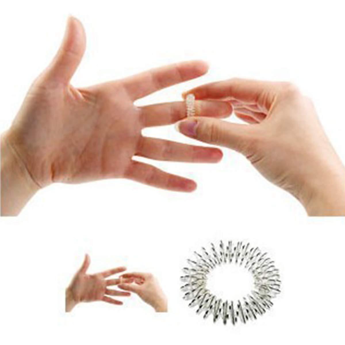 R A Products Acupuncture Products Sujok Acupressure Finger Massage Ring -Set of 10