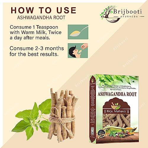 BIRJU MAHAVIR BIRJU MAHAVIR Ashwagandha Withania Somnifera Root, Natural, 200 g