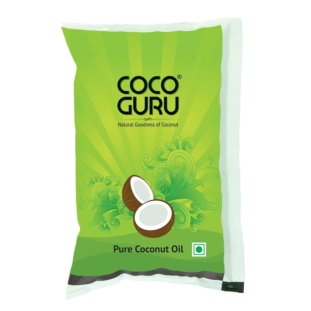 Cocoguru Cocoguru High Grade Coconut Cooking Oil - Pouch 1 Litre