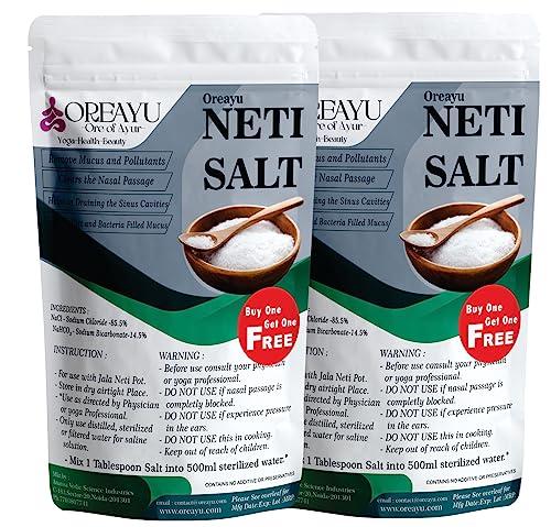OREAYU OREAYU Neti Salt for Jal Neti with jala neti pot 450g +450g with neti pot