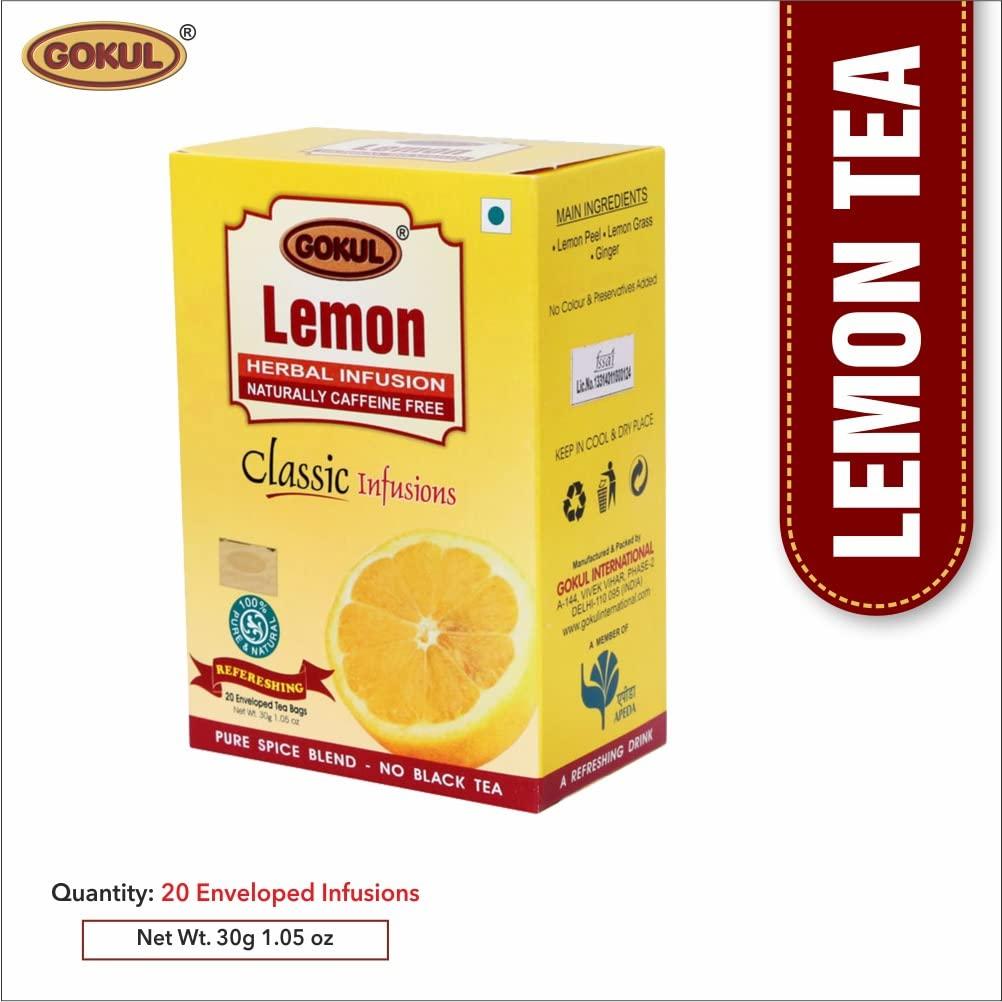 GOKUL Gokul Herbal Tea Gift Pack of Lemon Tea Tea Bag(20 TB), Slim Trim Tea Bag(20 TB), Saffron Rich 250 G