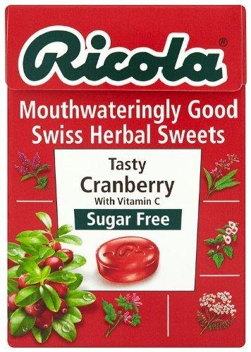 Ricola (6 Pack) - Ricola - Cranberry Sf Lozenges Box | 45G | 6 Pack Bundle