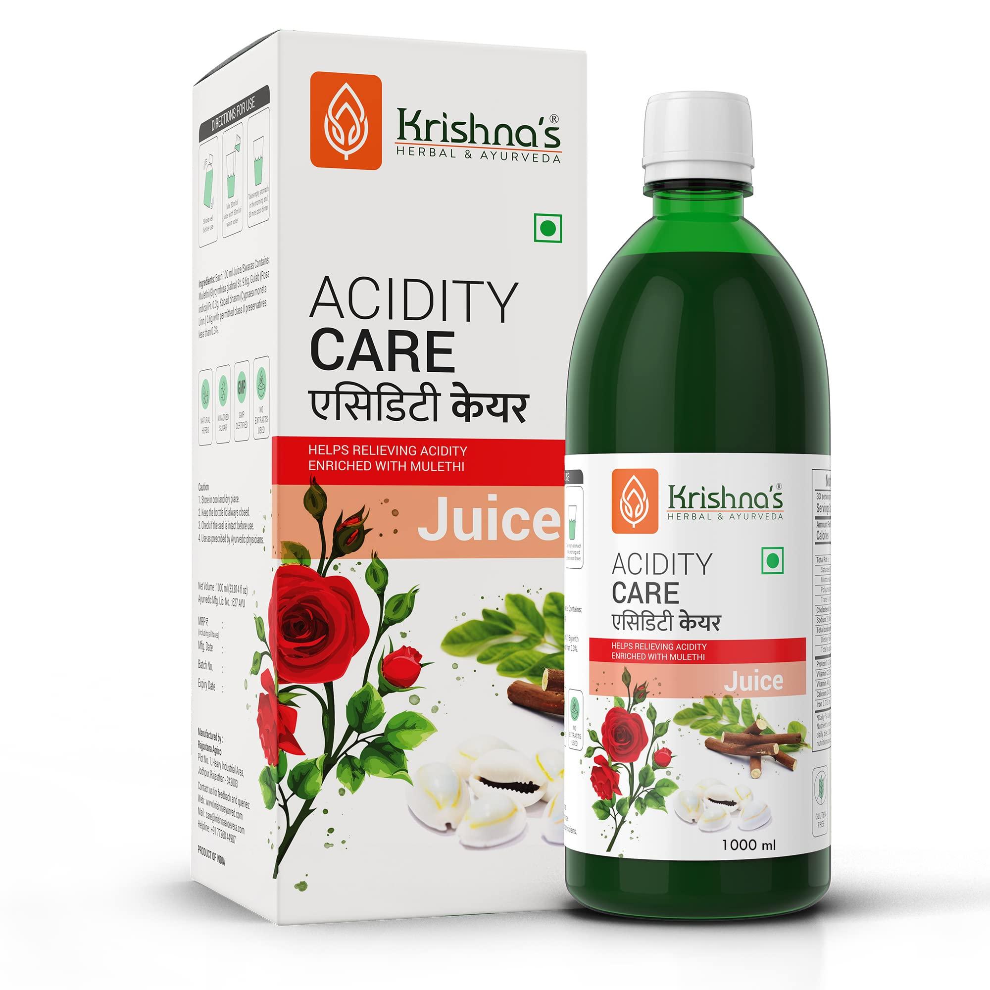 KRISHNA'S HERBAL & AYURVEDA KRISHNA\'S HERBAL & AYURVEDA Acidity Care Juice -1000 Ml(Pack Of 1) Provides Relief From Acidity & Bloating
