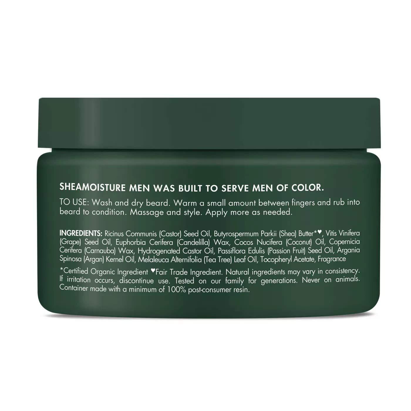 SHEA MOISTURE Shea Moisture Mens Beard Balm, All Natural ingredients, Made With Maracuja Infused Shea Butter.
