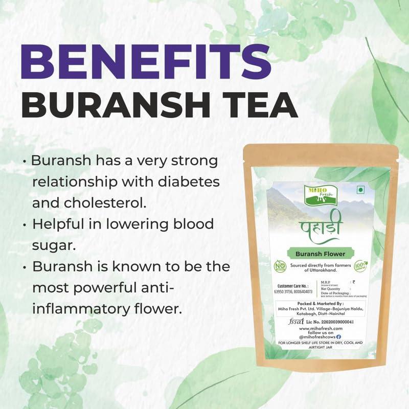 Miho Fresh Miho Fresh Buransh Flower Tea| A Floral Delight for Your Senses | 50 Gram
