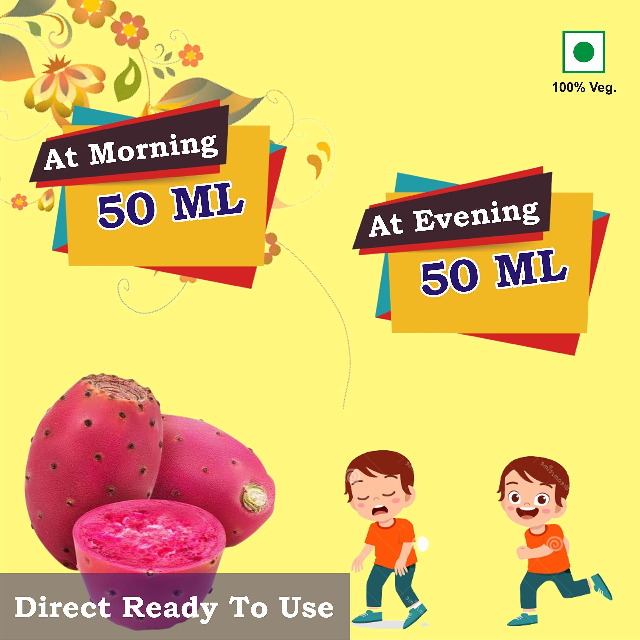 NEMI Nemi Organic Prickly Pear Cactus Juice - Rich in Hemoglobin Sugar Lemon, Vitamin C - Findla Juice Original Pack of 2