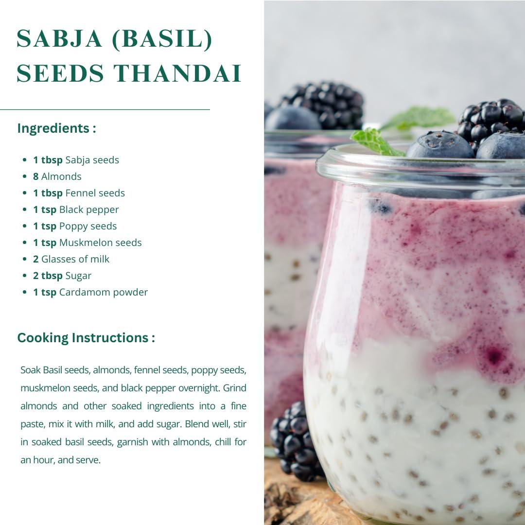 Nutriwish Nutriwish Basil Seeds. 500 g | Sabja Seed | Tulsi Beej | Tukmariya