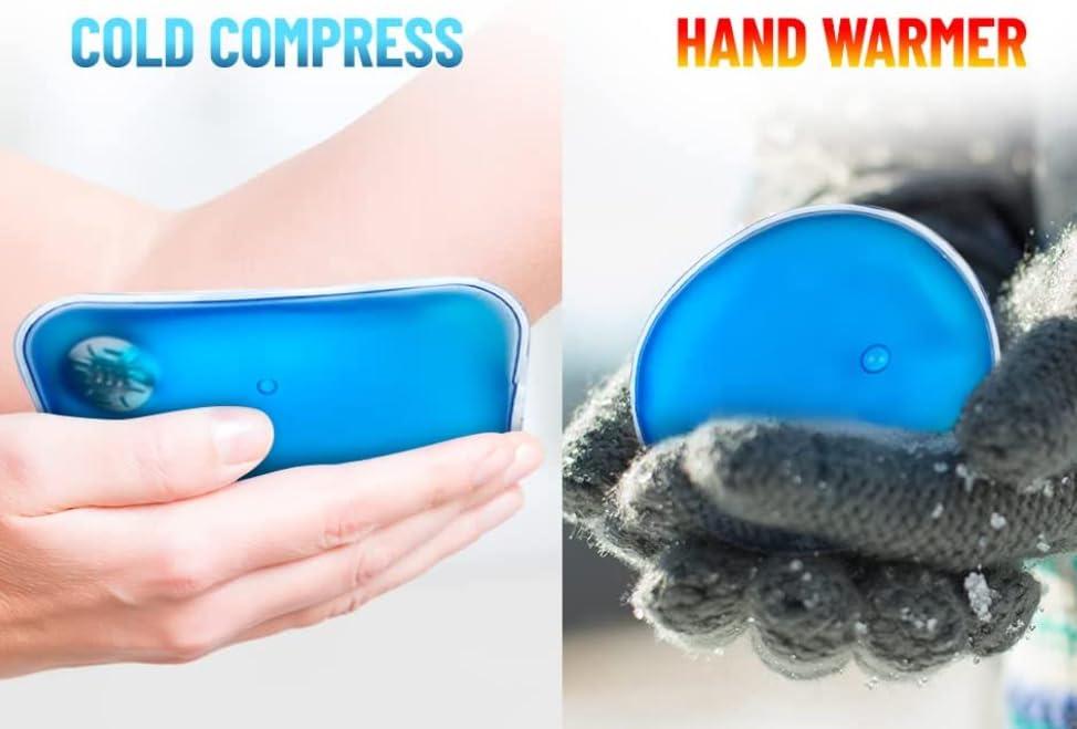 TWINZEN TWINZEN 4Pcs Reusable Pocket Hand Warmers, Click Activated Instant Heat Packs, Snap It Gel Heating Pad for Pain Relief, Sore Muscles, Stiffness, Aches & Pains