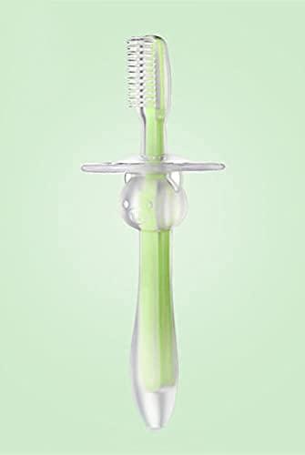 HUF & NUF HUF & NUF | Baby Silicon Tongue/Tung Cleaner/Baby Toothbrush for New Born Baby Upto 0-3 Years | TOOTHBRUSH-GREEN-SILICON ( GREEN) |