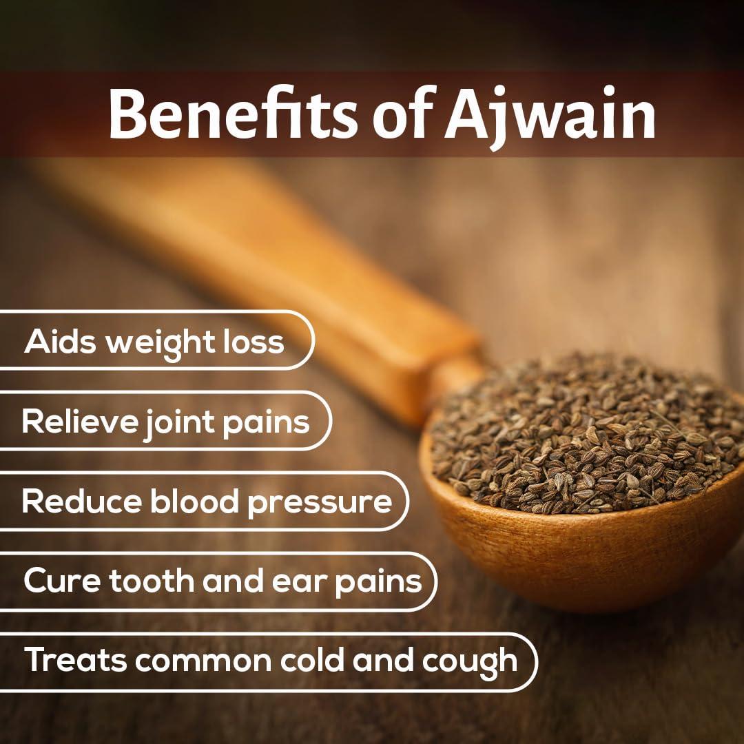 Chounk Chounk Ajwain Seeds/Carom Seeds/Fresh Ajwan/ - 200g (2 X 100g) | Ajowan | Rich & Strong Flavour | Used in Cooking | Vaamu Seeds