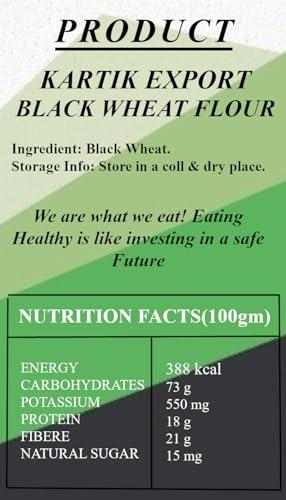 Kartik Export Kartik Export Black Wheat Flour - Kala Gehu Aata for Eating & Cooking, 2Kg