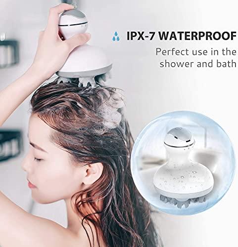 Luteti Luteti Cordless Head Massager - Electric Hair Scalp Massager with Kneading 84 Massage Nodes, Handheld Portable Head Scratcher Massager for Hair Growth, Deep Clean and Stress Relax,Christmas Gifts