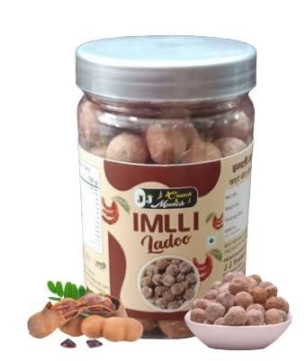 J J crunch N munch J J crunch N munch (Imli Ladoo) Natural Tamarind Candy Balls (Soft and Chewy) Digestive, Made Of Tamarind Pulp, Pack Of 3 (300 Gram Each).