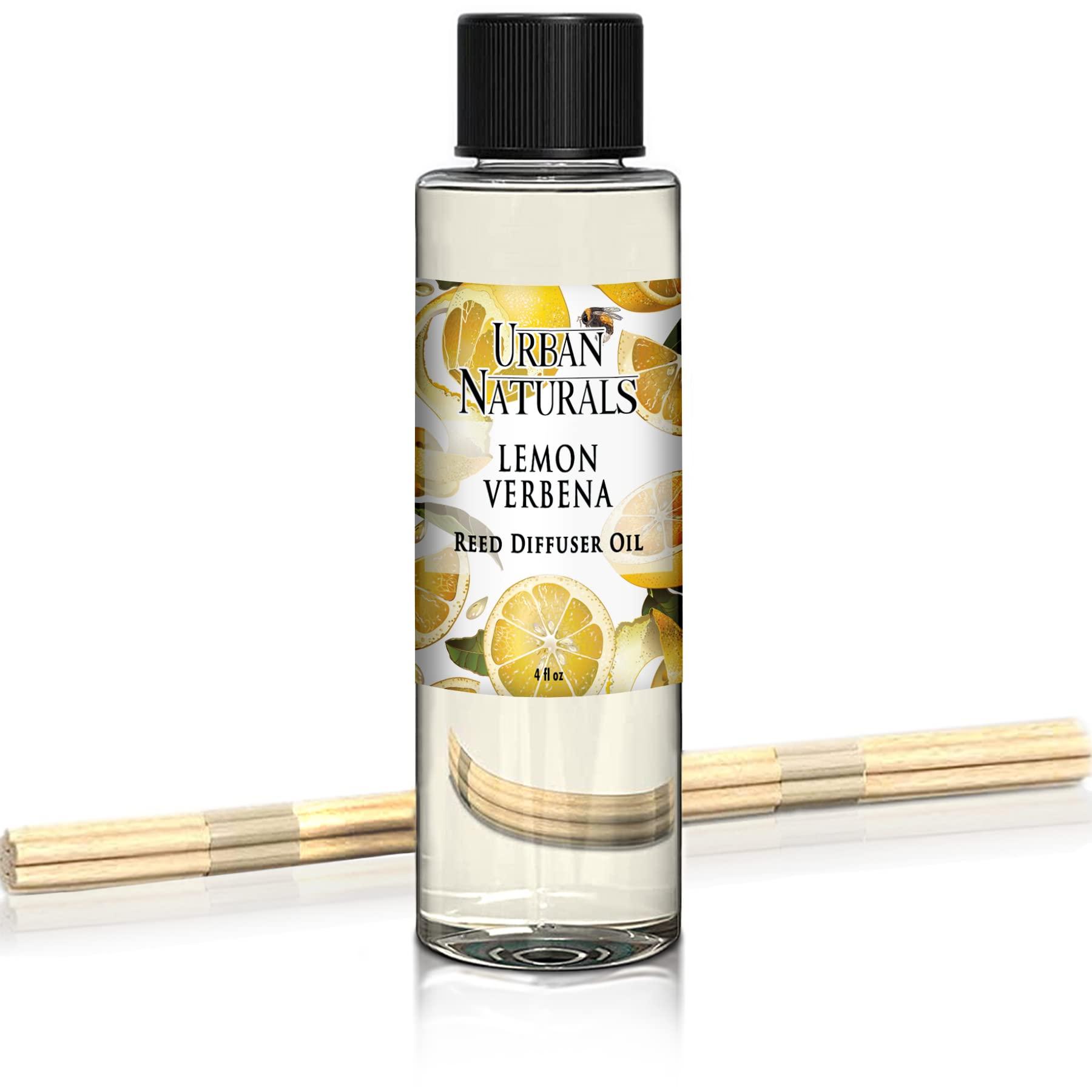 Urban Naturals Urban Naturals Lemon Verbena Scented Oil Reed Diffuser Refill | Includes a Free Set of Reed Sticks! 4 oz.