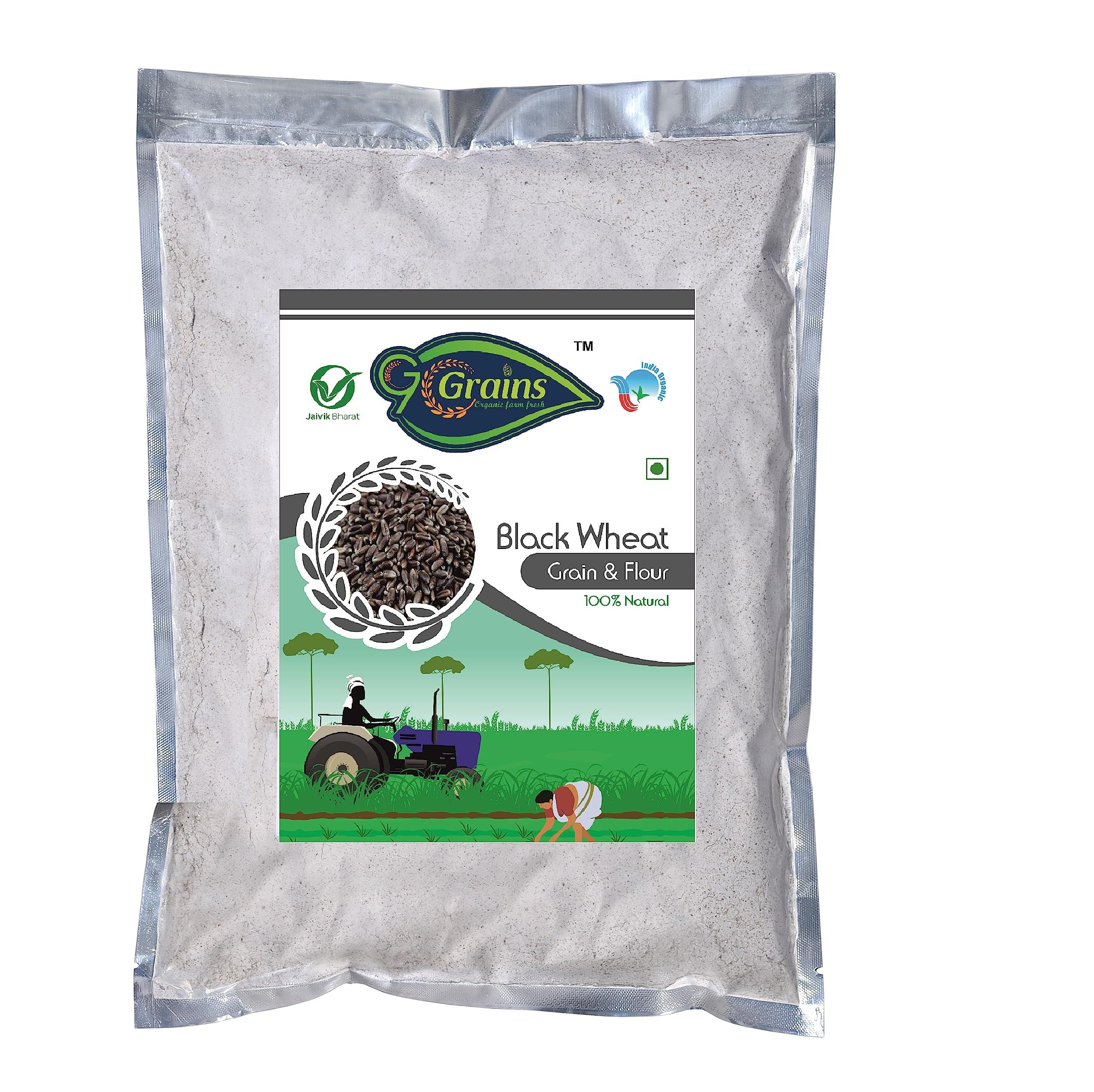 G7 GRAINS BLACK WHEAT FLOUR (5 KG) for eating and cooking | kale gehu ka atta | Produce of India from Organic Farms | BY G7 GRAINS