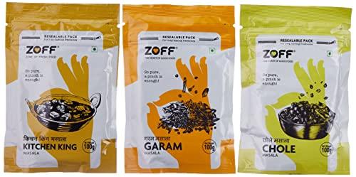 Zoff ZOFF Chhole, Kitchen & Garam Combo Pack ,Total Weight- 300 g ,Chhole Masala 100 g , Kitchen King Masala 100 g , Garam Masala 100 g.