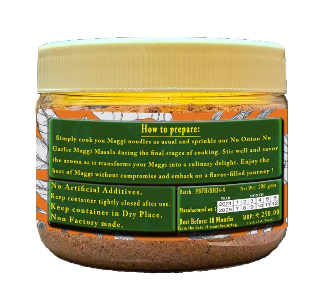 Pure Blends Pure Blends Jain Noodles Masala | Maggi Masala | All-in-One Masala | Without Onion & Garlic (100gm)