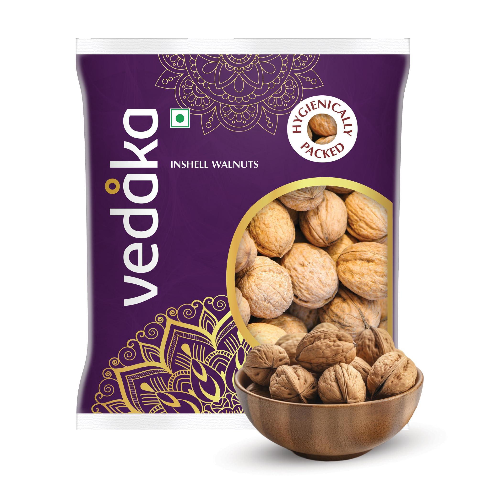Vedaka Amazon Brand - Vedaka Premium Inshell Walnuts, 1kg (500gm x 2)