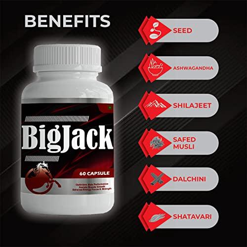 Health-Care Big Jack 60 Capsule Optimizes Male Performance Assists Muscle Growth
