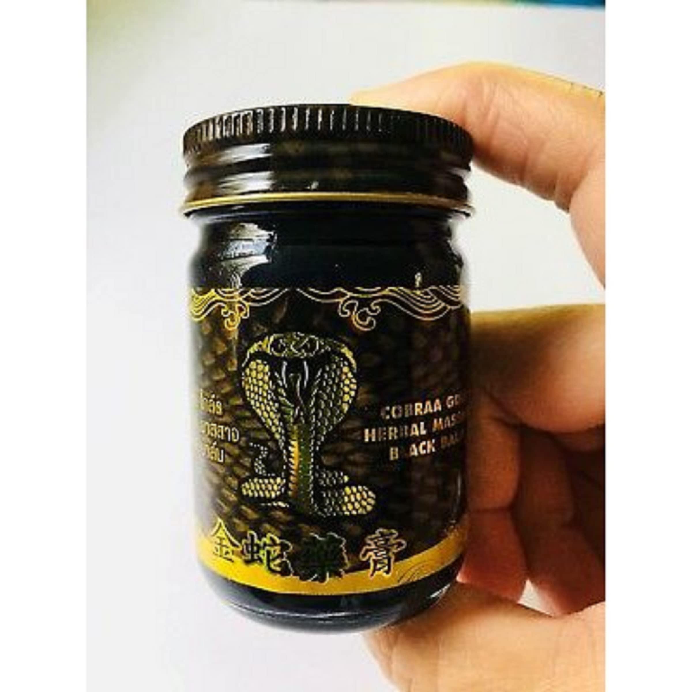 HANI PO HANI PO Ton Phor brand Black Balm rub BLACKSNAKE 50g - Pack of 1 - Thailand ProductPain relief balm | Oil for elder women | Men Pain relief balm for adult | Pain relief oil for women | Mens | Pain relief balm for girls | boys - Imported Products