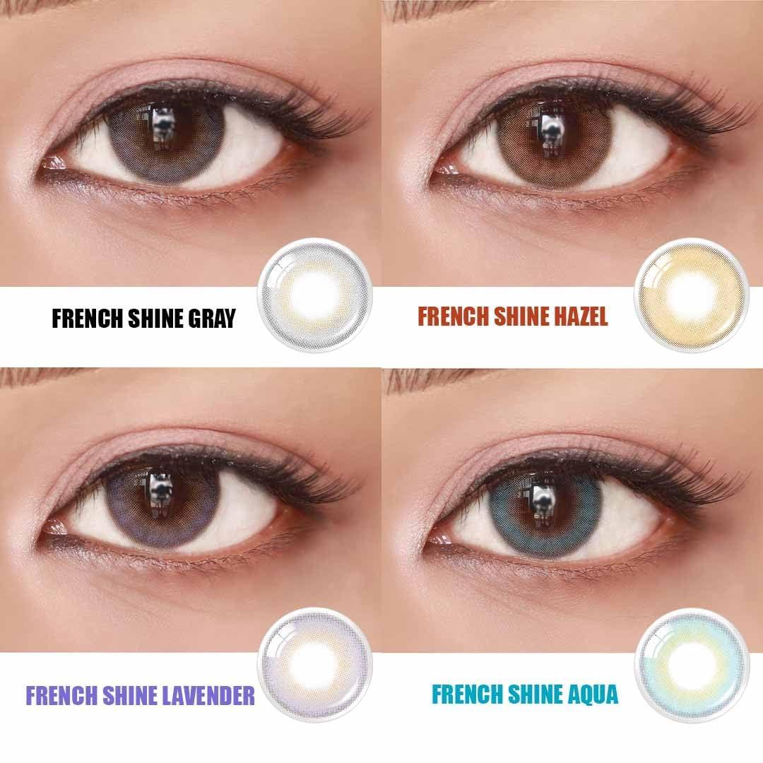 O-Lens O-LENS Daily French Shine Grey - Coloured Contact Lens (Daily Disposable, 0.00 / 10pcs / French Shine)