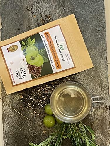 Himalayan Brew PURE AMLA Indian Goose Berry With Kangra Green Tea lemon and Cumin (Zeera) with pink salt
