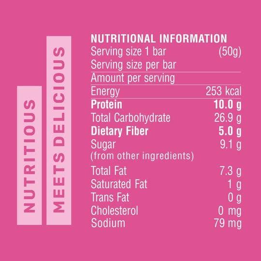 RiteBite Max Protein RiteBite Max Protein Daily Fruit & Nut 10g Protein Bars [Pack of 6] Protein Blend, Fiber, Vitamins A,C,E, No Preservatives, 100% Veg, For Energy, Fitness & Immunity - 300g