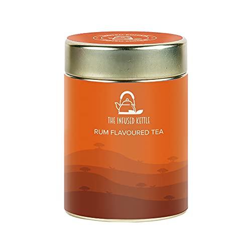 The Infused Kettle The Infused Kettle Premium Rum Flavoured Tea, 22 Cups, Loose Black Tea Leaves Infused with Rum Flavour, Smoky Aroma, Low Caffeine Chai - 50gm