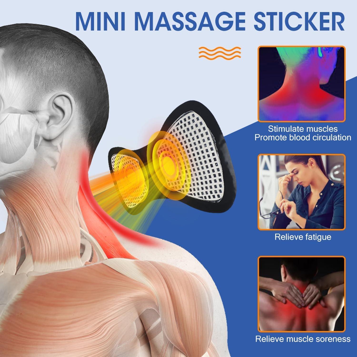 Generic Mini Massage Machine mini massager portable rechargeable full body massager for pain relief with 8 Mode Ems neck cervical massager (Body Massager) (VIB-MASS)