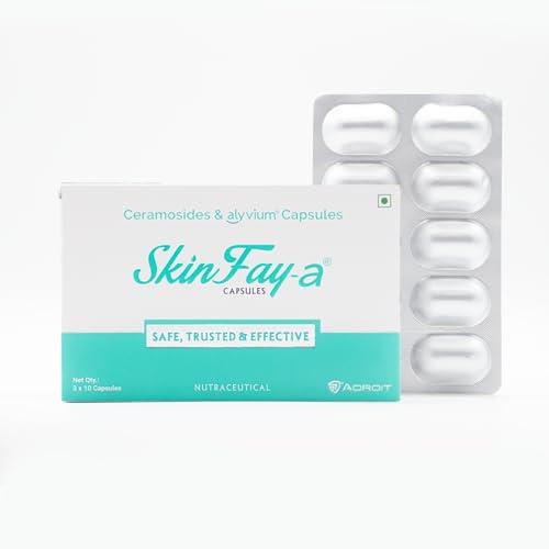 SkinFay Skinfay- A Capsule combination of ceramoside & alyvium | For Inflammation | Improves skin moisturization | Alyvium 300mg | Ceramosides 35mg