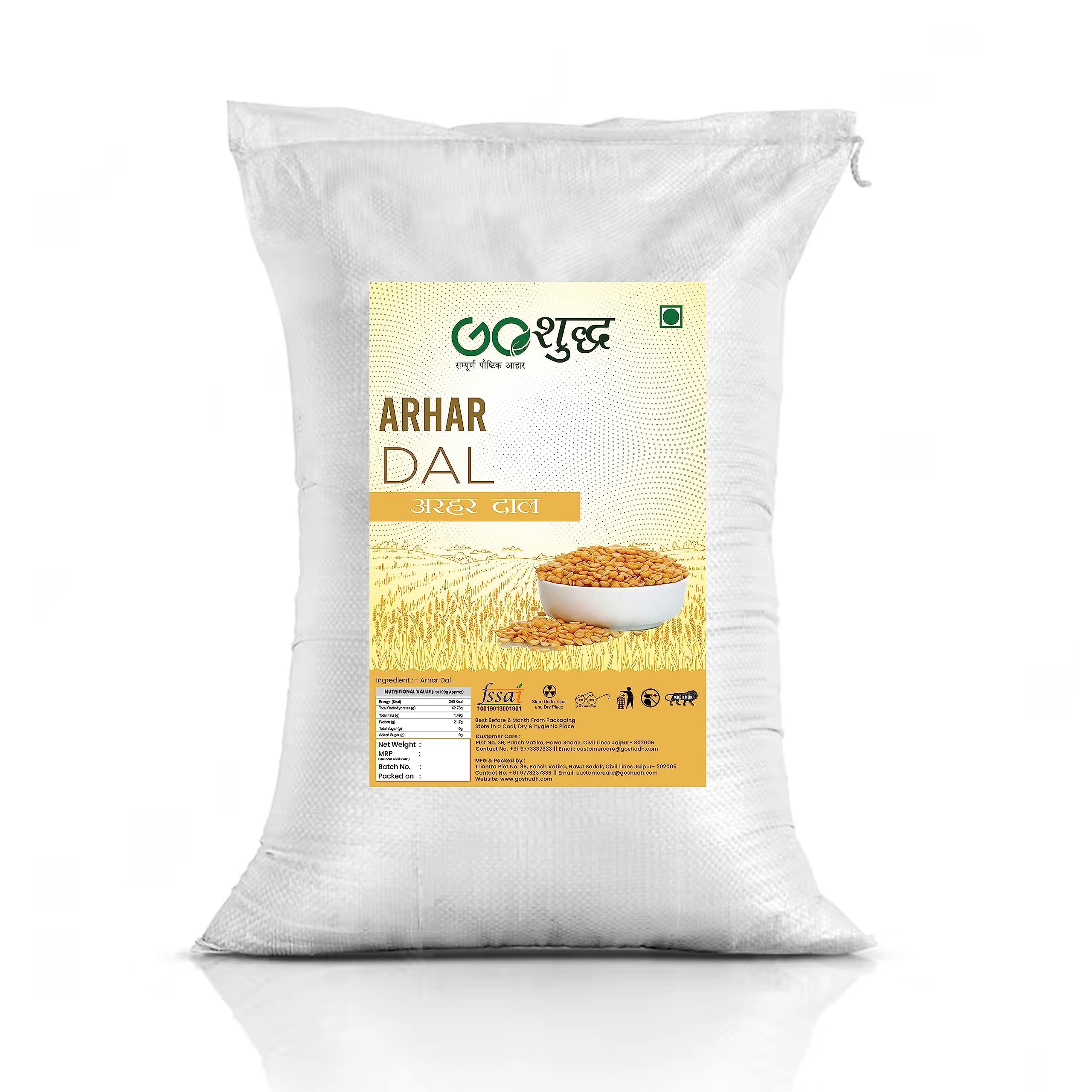 Goshudh-FREEDOM FROM ADULTERATION Goshudh Arhar Dal/Toor Dal 5 kg Packing