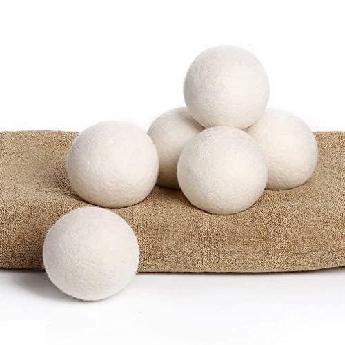 Generic ZUNASIKA Wool Dryer Balls 6 Pack, Wool Organic Fabric Softener Laundry Balls, Hypoallergenic Baby Safe & Unscented, Chemical Free to Reduce Wrinkles & Static Cling, Shorten Drying Time (4)
